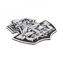 JTG Ghost Ship Skull Rubber Patch - White