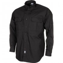 MFHHighDefence ATTACK Shirt Long Sleeve Teflon Ripstop - Black - 2XL
