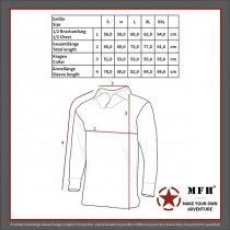 MFHHighDefence US Tactical Shirt Long Sleeve - Black - 2XL