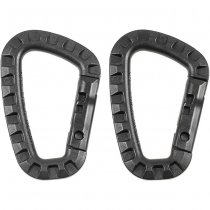 MFH Carabiner Plastic 85 mm 2 pcs - Black