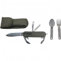 MFH Pocket Knife Fork & Spoon - Olive