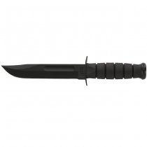 Ka-Bar Fighting Utility Knife Plain Blade & Leather Sheath - Black