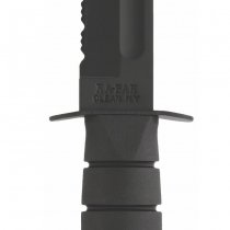 Ka-Bar Fighting Utility Knife Serrated Blade & Hard Plastic Sheath - Black