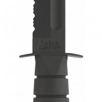 Ka-Bar Fighting Utility Knife Serrated Blade & Leather Sheath - Black