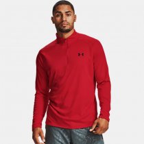 Under Armour Tech 1/2 Zip Long Sleeve - Red - XL