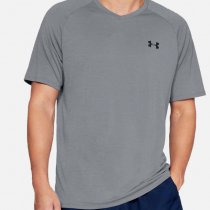 Under Armour Tech V-Neck Short Sleeve - Grey - S - Regular