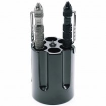 Caliber Gourmet Revolver Cylinder Pen Holder - Black