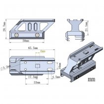 Vector Optics 0.83" Profile Cantilever Picatinny Riser Mount