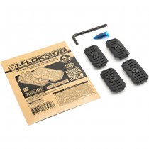 Strike Industries M-LOK Cable Management Covers Short 4pcs - Black