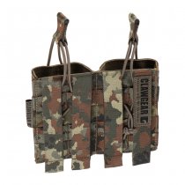 Clawgear 5.56mm Open Double Mag Pouch Core - Flecktarn