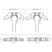 Aero Precision AR15 BREACH Ambi Charging Handle - Large Lever - Black