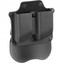 Frontline Polymer Double Pistol Mag Paddle Pouch - Black