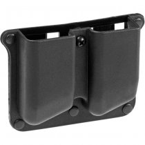 Frontline Polymer Double Pistol Mag Pouch - Black