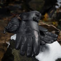 M-Tac Leather Winter Gloves - Black - L