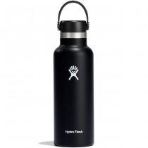 Hydro Flask Standard Mouth Insulated Water Bottle & Flex Cap 18oz - Black