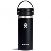 Hydro Flask Wide Mouth Insulated Bottle & Flex Sip Lid 16oz - Black