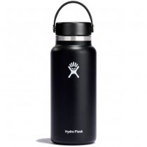 Hydro Flask Wide Mouth Insulated Water Bottle & Flex Cap 32oz - Black