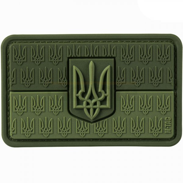 M-Tac Flag of Ukraine & Coat of Arms Rubber Patch - Olive