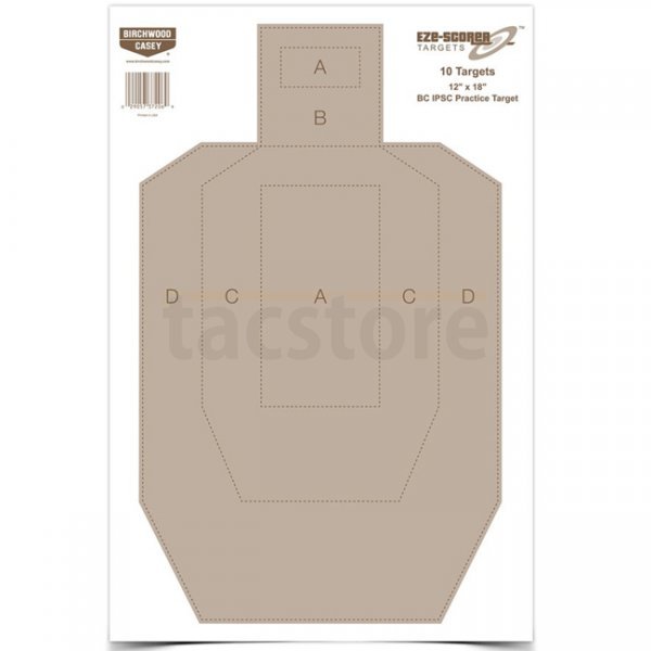 Birchwood Casey Eze-Scorer 12 x 18 BC IPSC Practice Target 10 Pack