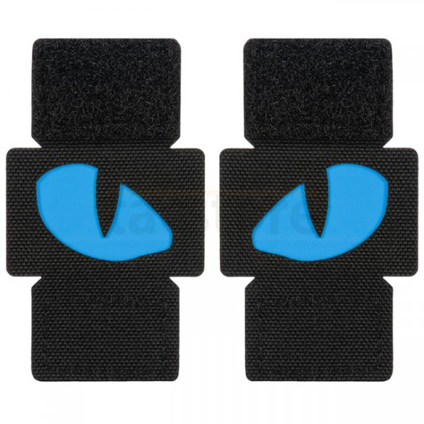 M-Tac Blue Tiger Eyes Laser Cut Patch - Black