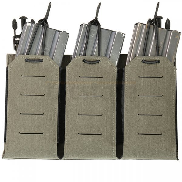 Warrior Laser Cut Triple Bungee 5.56 Magazine Pouch - Ranger Green