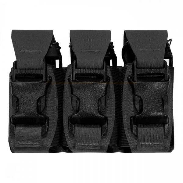Warrior Laser Cut Triple 40mm Flash Bang Pouch - Black