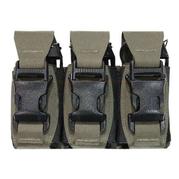 Warrior Laser Cut Triple 40mm Flash Bang Pouch - Ranger Green