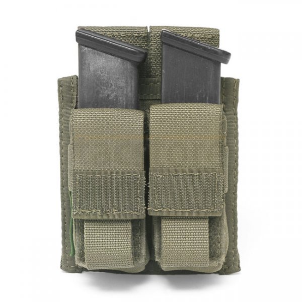 Warrior Double 9mm Pistol Magazine Pouch - Ranger Green