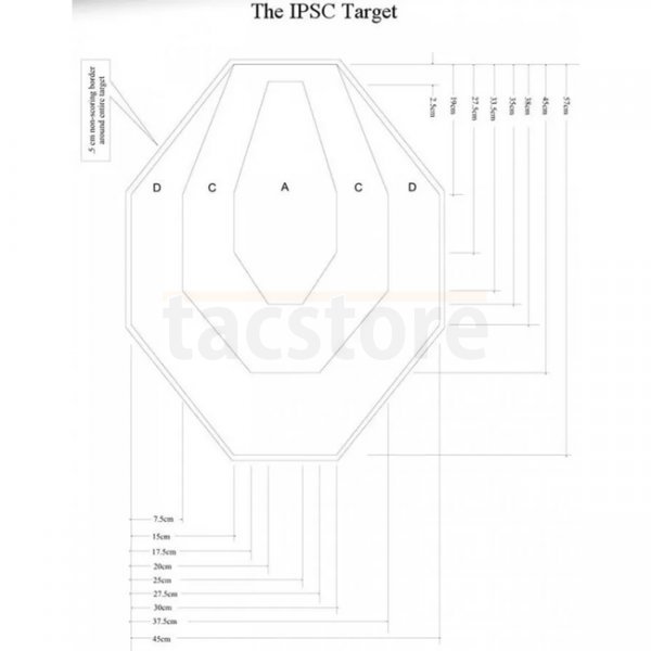DAA IPSC Cardboard Targets White Back 50-Pack