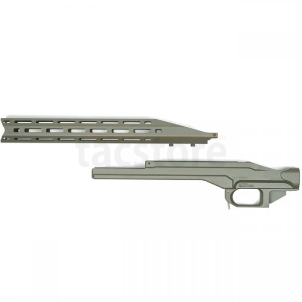 KRUK Aluminum Chassis & Handguard Remington Model 700 Short Action - Olive