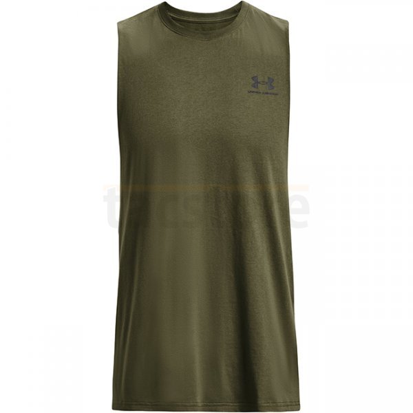 Under Armour Mens Sportstyle Left Chest Cut-Off Tank - Marine OD Green - L