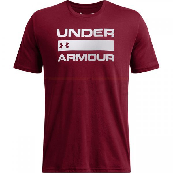 Under Armour Mens Team Issue Wordmark Short Sleeve - Cardinal / Dark Maroon - L
