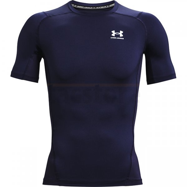 Under Armour Mens HeatGear Compression Short Sleeve - Navy Blue - M