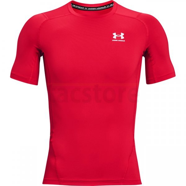Under Armour Mens HeatGear Compression Short Sleeve - Red - S