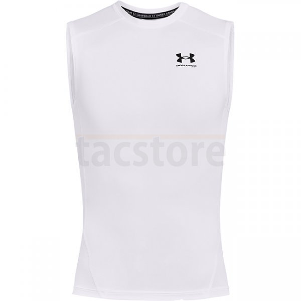 Under Armour Mens HeatGear Compression Sleeveless - White - L