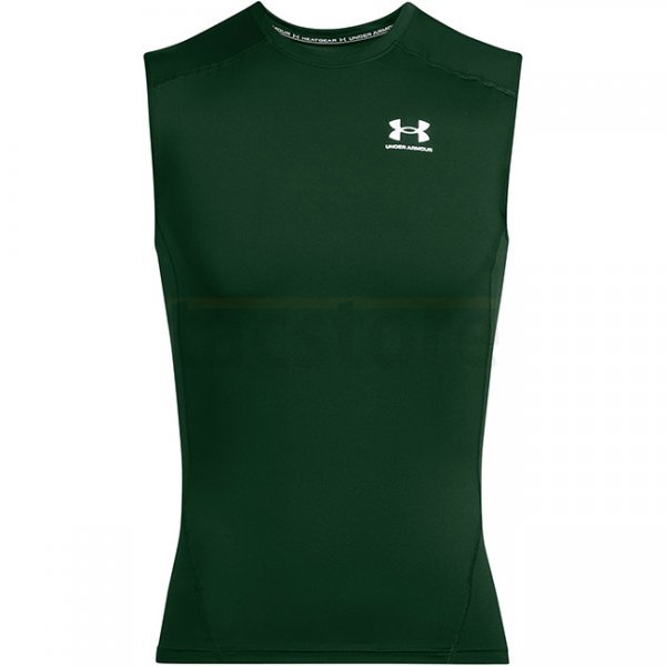 Under Armour Mens HeatGear Compression Sleeveless - Forest Green - L