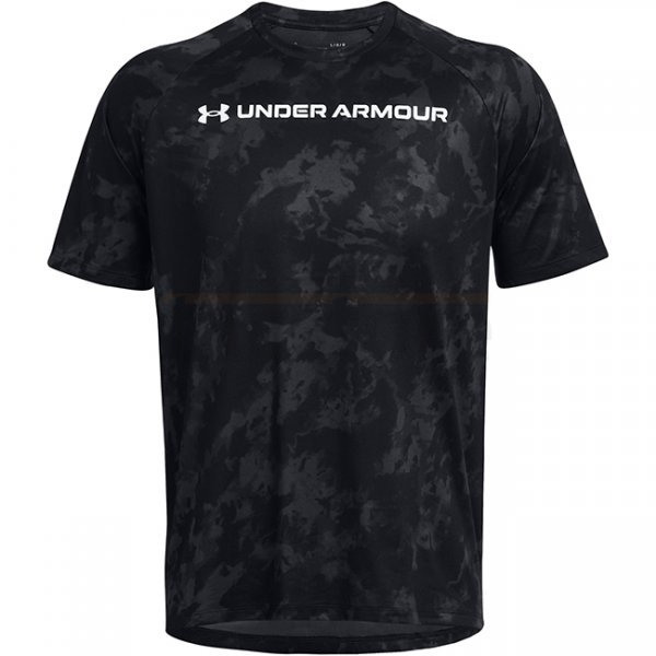 Under Armour Mens Tech ABC Camo Short Sleeve - Black - 2XL