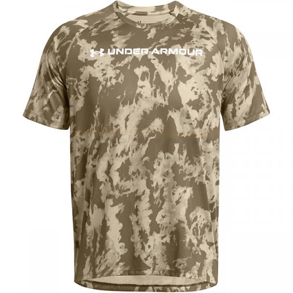 Under Armour Mens Tech ABC Camo Short Sleeve - Khaki Base - 2XL