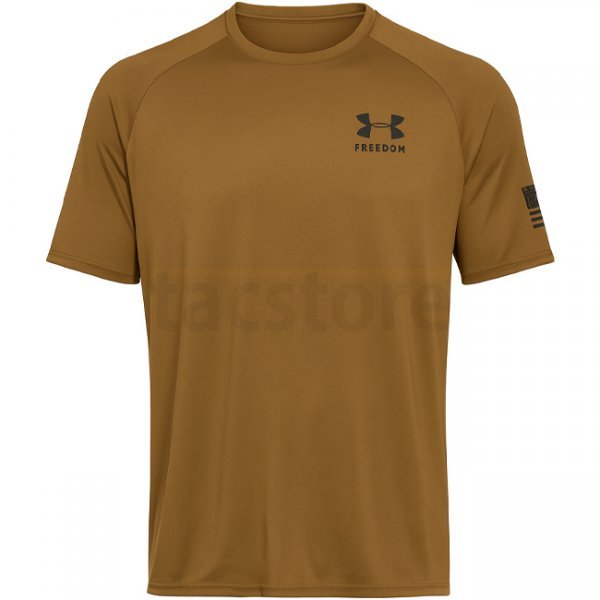 Under Armour Mens Tech Freedom Short Sleeve T-Shirt - Coyote - S