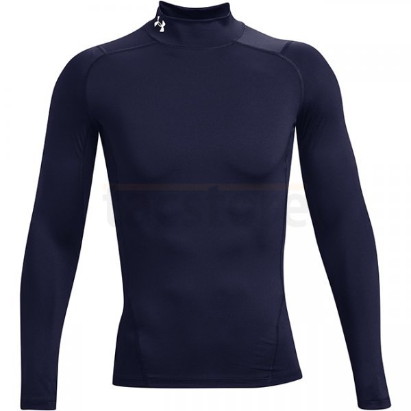 Under Armour Mens HeatGear Mock Long Sleeve - Navy Blue - L