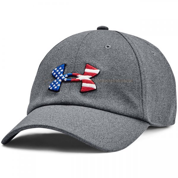 Under Armour Mens Freedom Blitzing Adjustable Cap - Pitch Grey / White