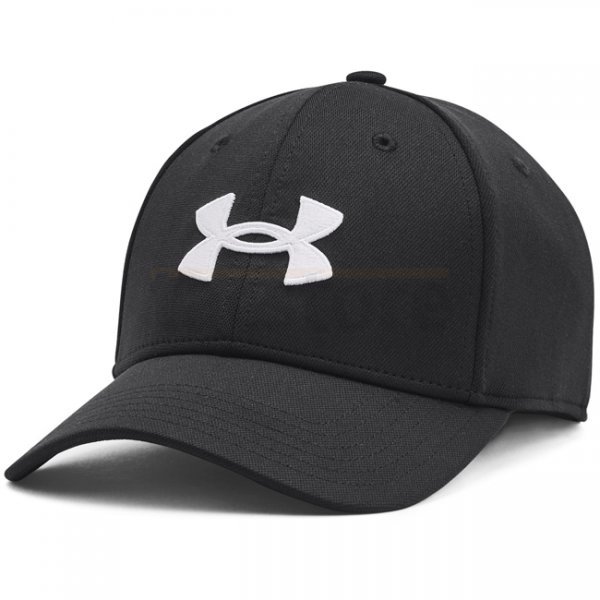 Under Armour Mens Blitzing Low Stretch Fit Cap - Black / White - M/L