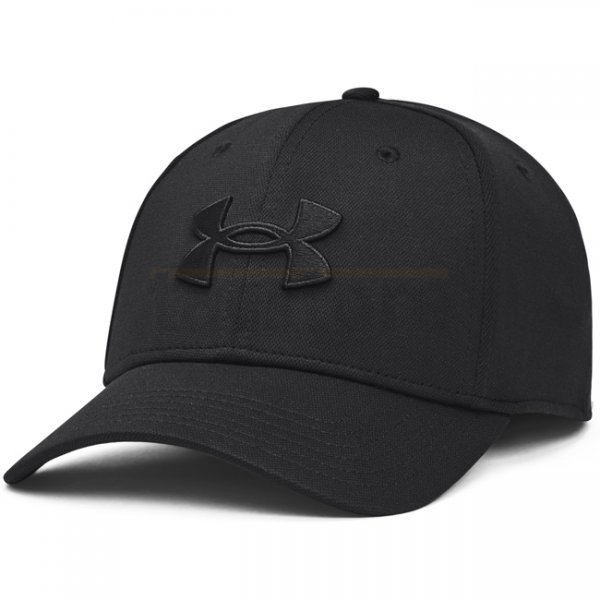 Under Armour Mens Blitzing Low Stretch Fit Cap - Black / Black - L/XL