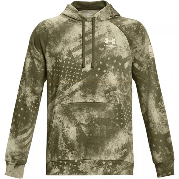 Under Armour Freedom Rival Fleece Amp Hoodie - Marine OD Green - 2XL