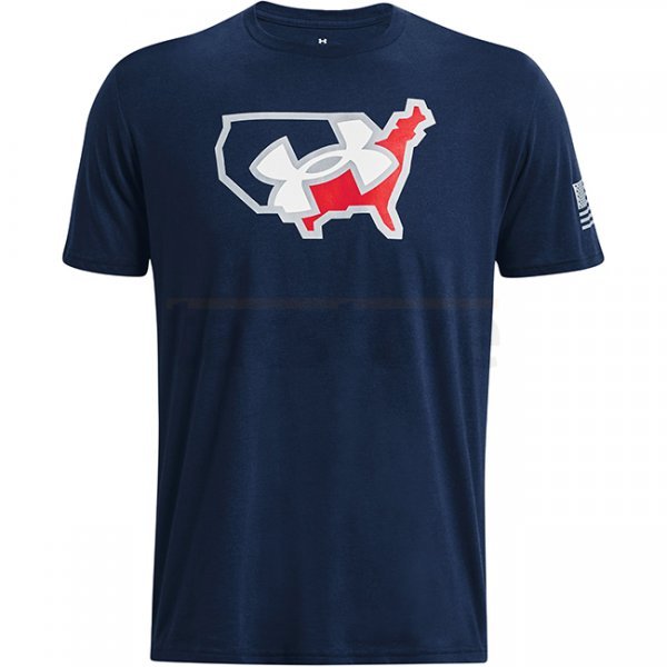 Under Armour Freedom Big Flag Logo Lockup T-Shirt - Academy - S