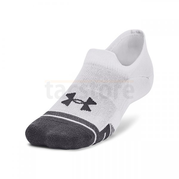 Under Armour Performance Tech 3-Pack Ultra Low Socks - White / White / Jet Grey - M