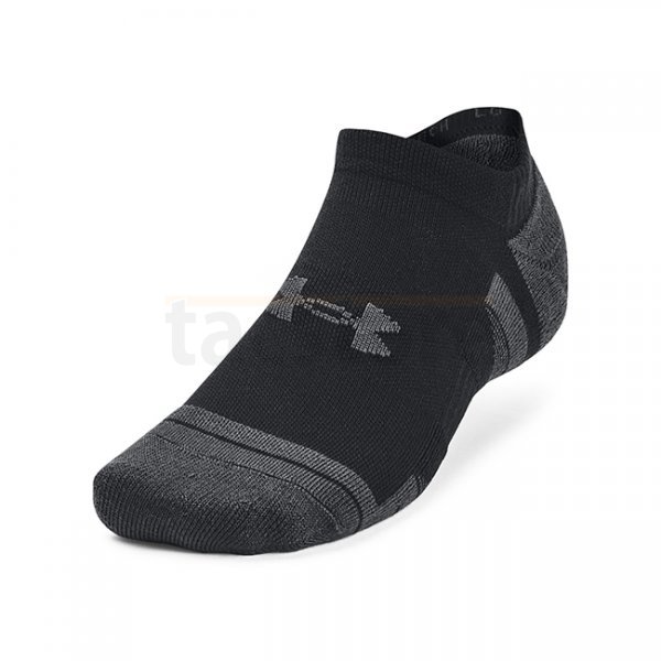 Under Armour Performance Tech 3-Pack No Show Socks - Black / Jet Grey - M