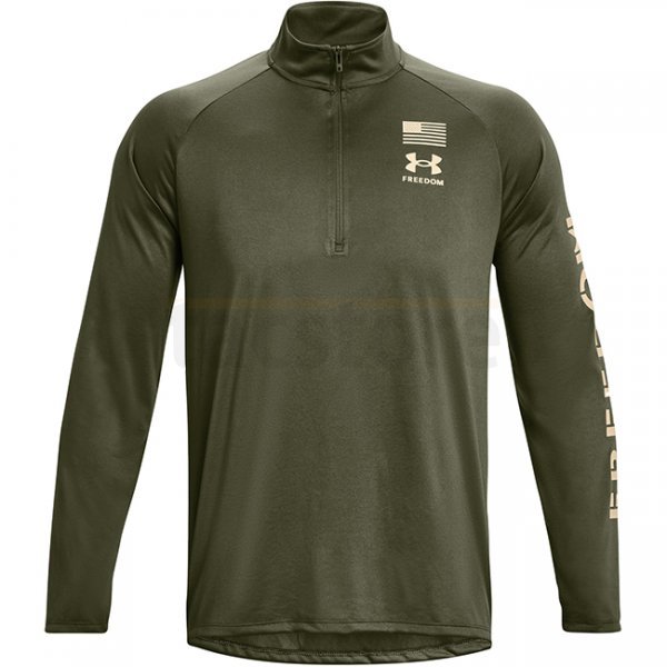 Under Armour Freedom Tech 1/2 Zip - Marine OD Green - 2XL