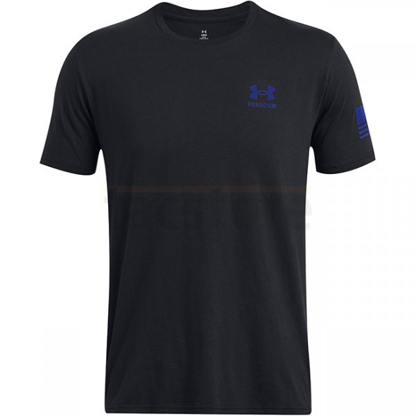 Under Armour Mens Freedom Flag Gradient T-Shirt - Black / Team Royal - XL