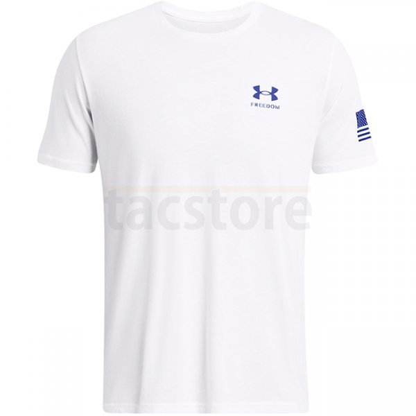Under Armour Mens Freedom Flag Gradient T-Shirt - White / Blue - 2XL